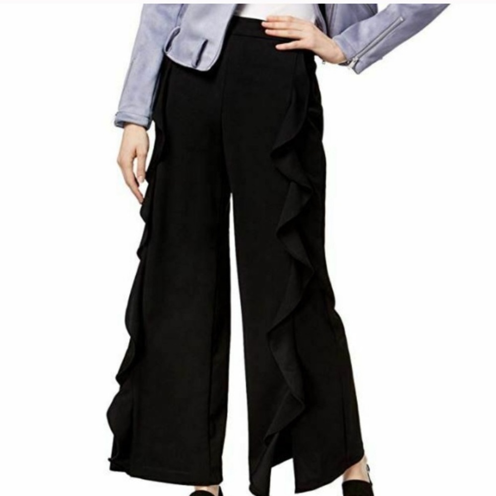 Bar III Black Ruffle pants - Picture 3 of 11